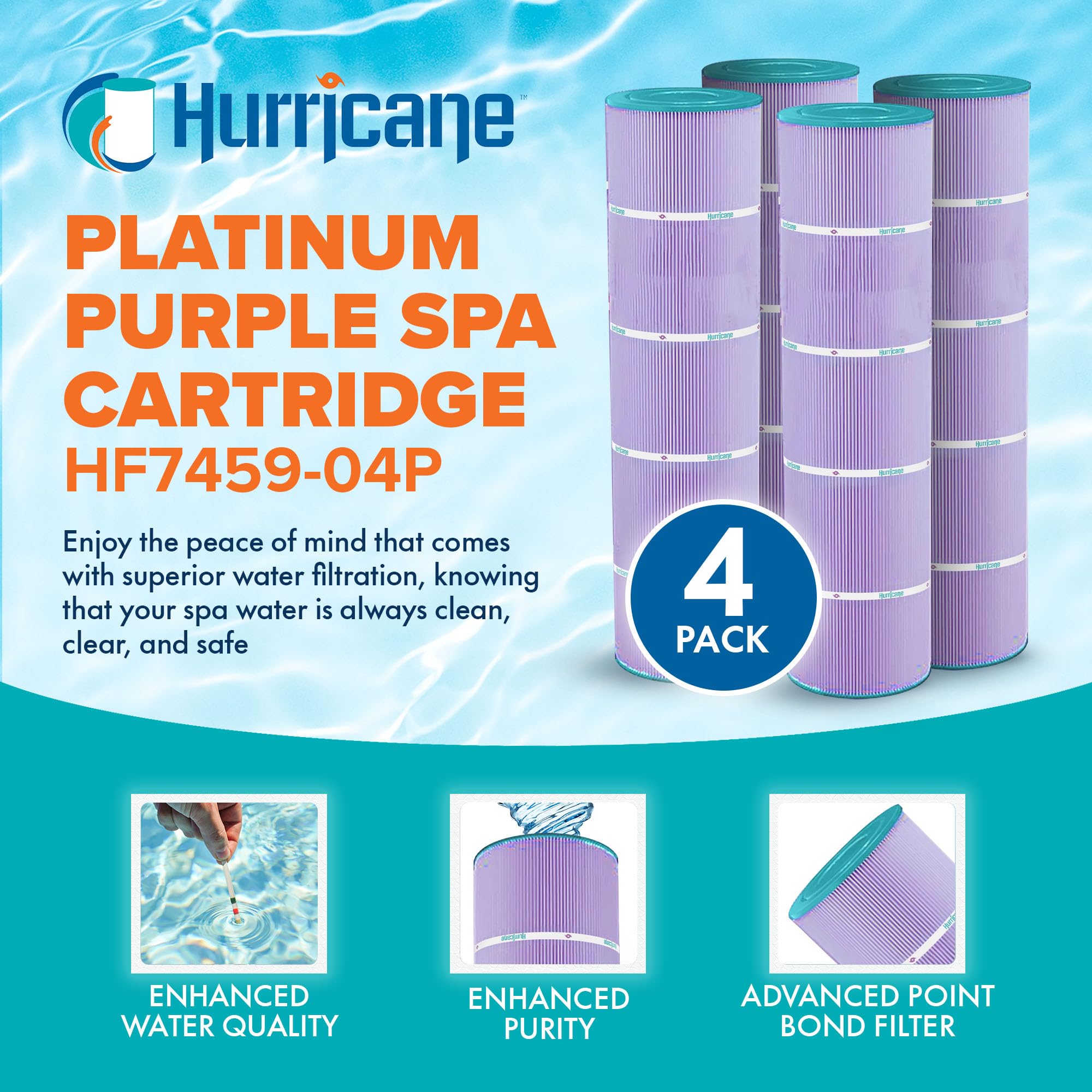 Amazon.com : Hurricane HF7459-04 Platinum Purple Pool Filter